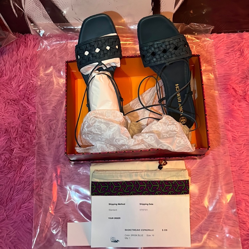 Tory Burch Basketweave Espadrille (new)